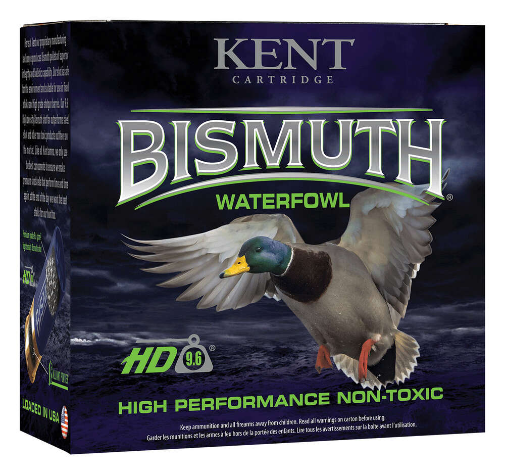 Ammunition Kent Cartridge 1 1/4 oz 12Gauge KENT B12W364  BISMT WATER 12 2.75 4SHT  11/4 25/10